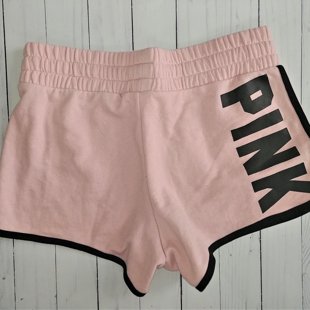 new victoria's secret pink logo boyfriend shorts m
